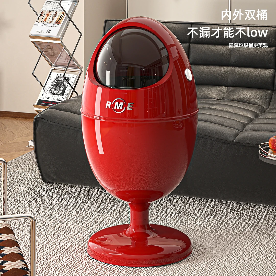 家用垃圾桶客厅卧室大容量翻盖垃圾筒厨房高颜值高档轻奢带轮纸桶