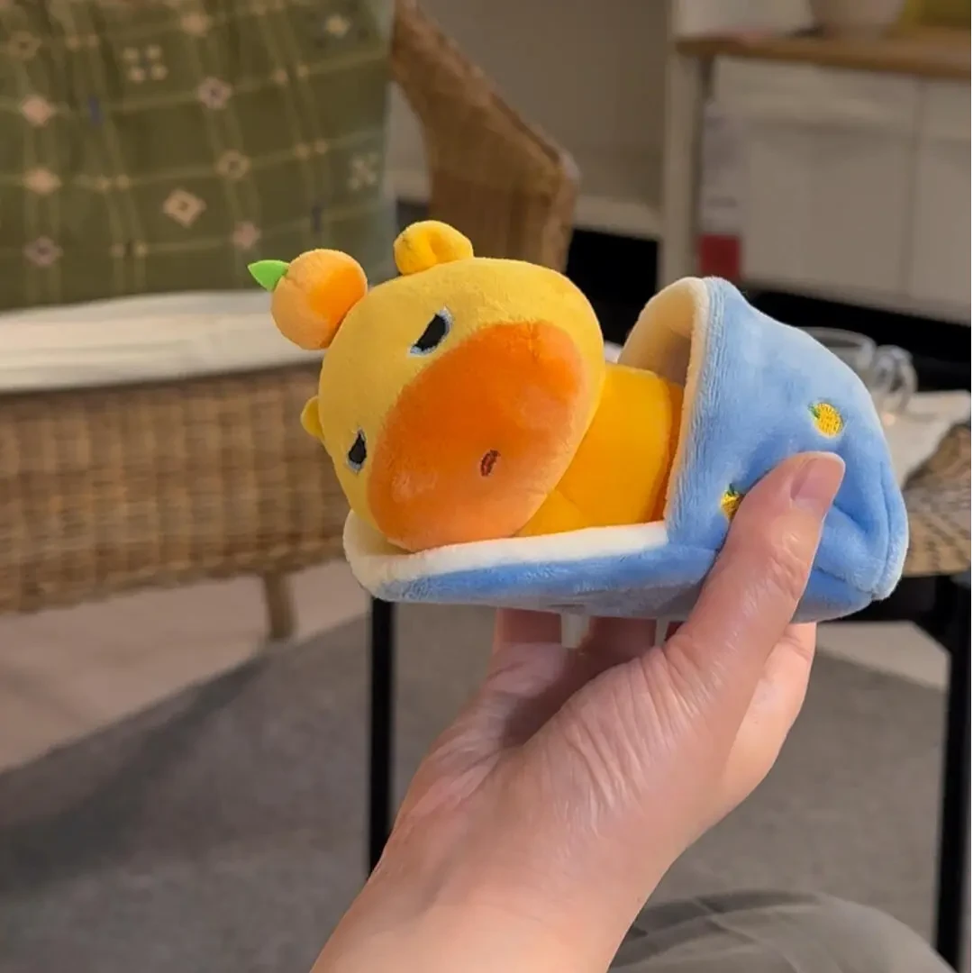 新款水豚噜噜毛绒玩偶小水豚睡姿挂件可爱毛绒玩具收藏送闺蜜礼物