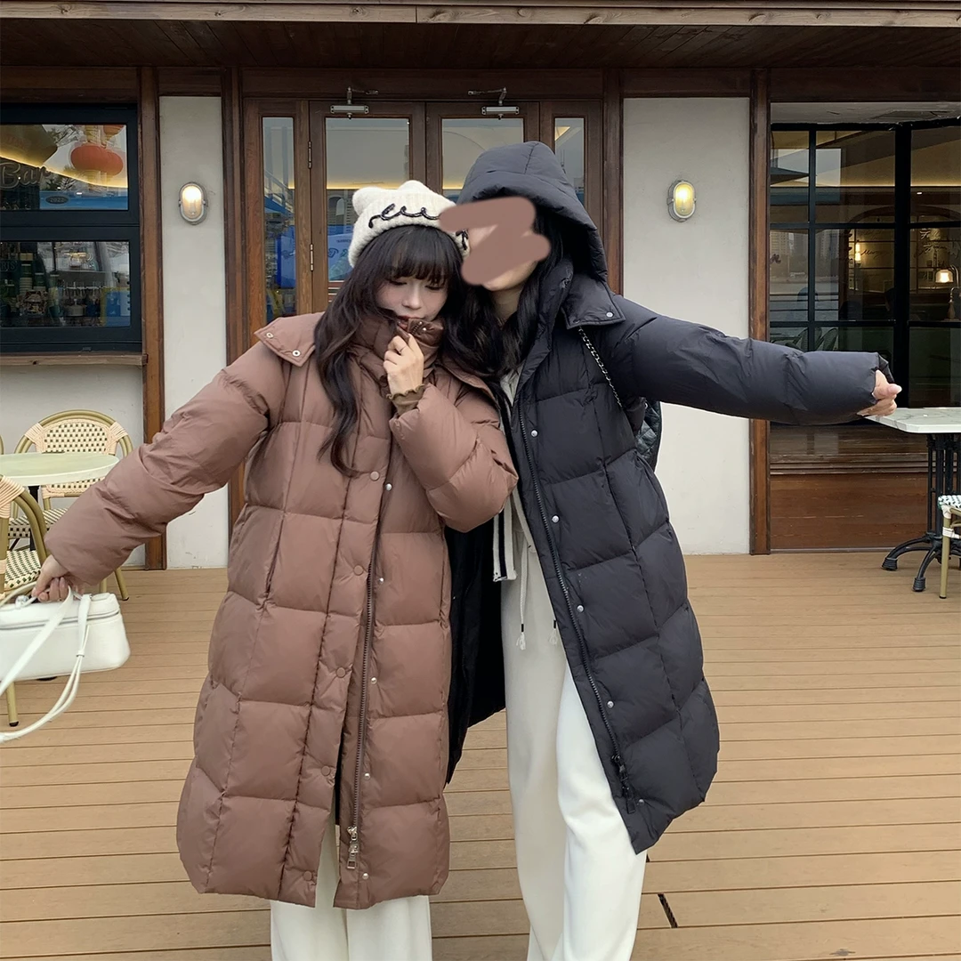 熙家自制 檀健次同款3防防油污白鸭绒羽绒服女2024新款小个子外套