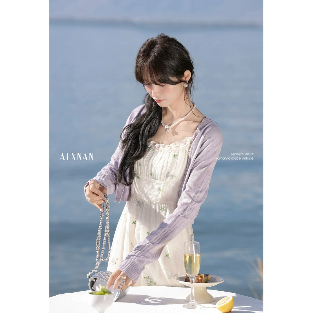 【达人】鹿向南「花与爱丽丝」开衫法式连衣裙2025春季新款女装L52960