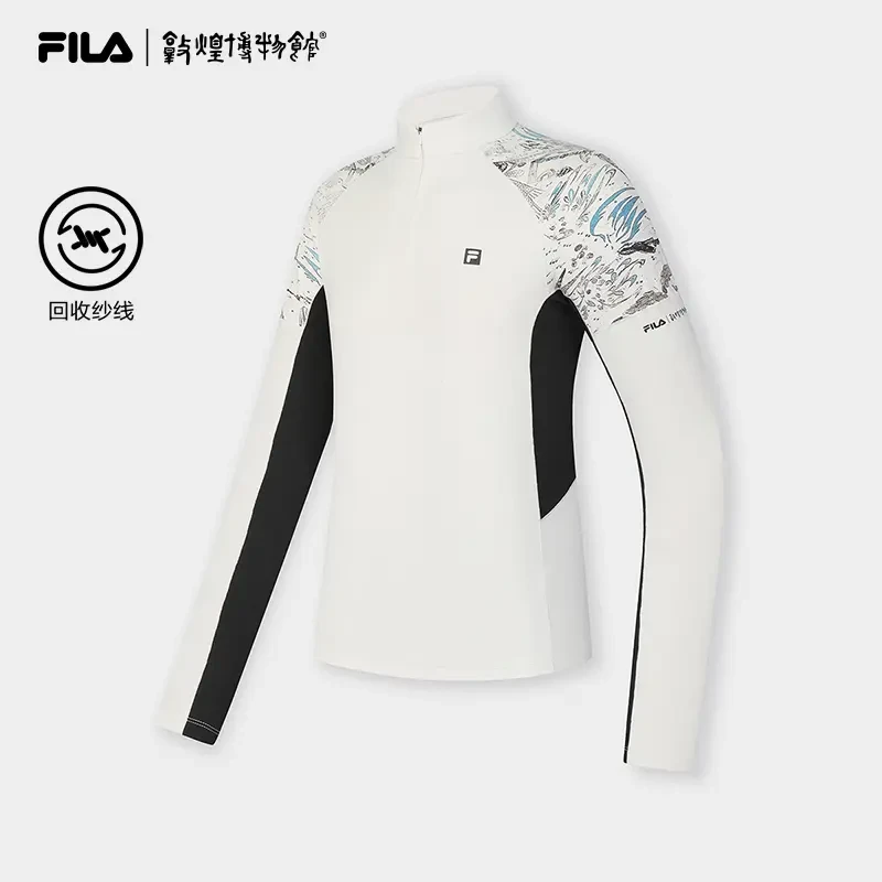 Fila/斐乐女款【敦煌博物馆联名】壁画印花时尚运动上衣A11W517202F