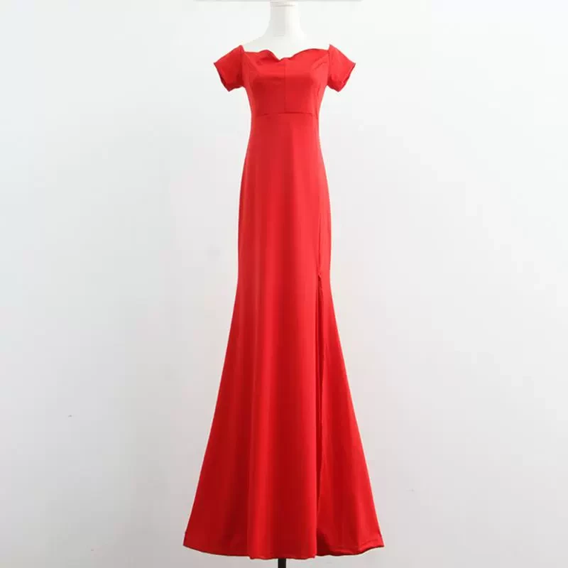 新款女士晚装礼服长裙175高个子时尚优雅气质轻奢高腰大摆连衣裙