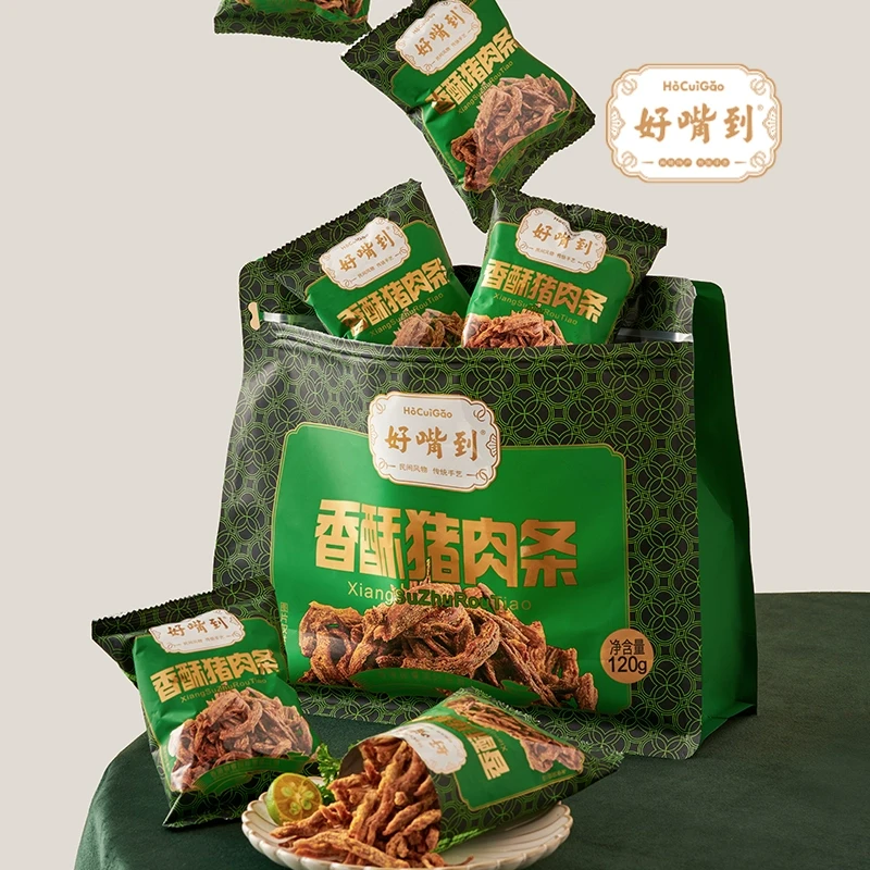 好嘴到香酥猪肉松条手撕猪肉干120g/袋猪肉脆办公室零食儿童零食