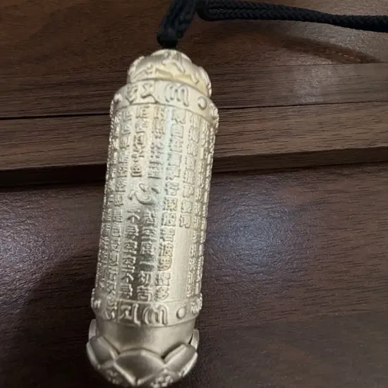吊坠足银 足银纯银999  古法心经筒转经筒 54.5g
