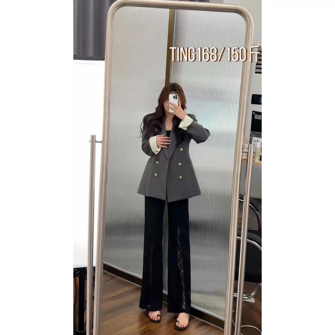 JWT709【巴黎秀场】秋季时尚西服显瘦百褶日常职业