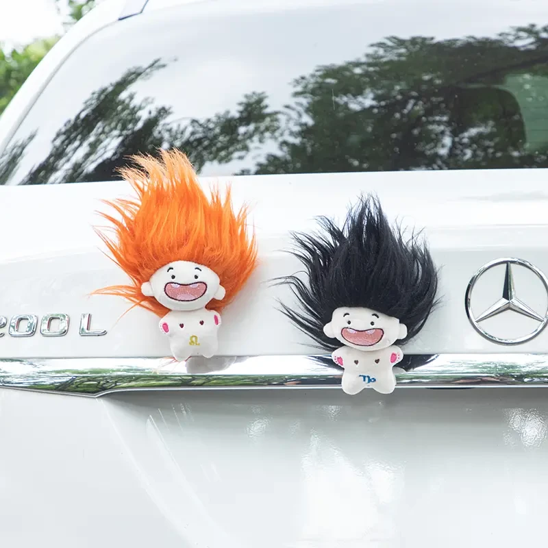 【皮卡】丑萌缺牙巴挂件恶搞发型可变搞笑棉花裸扎头发娃娃车尾挂件