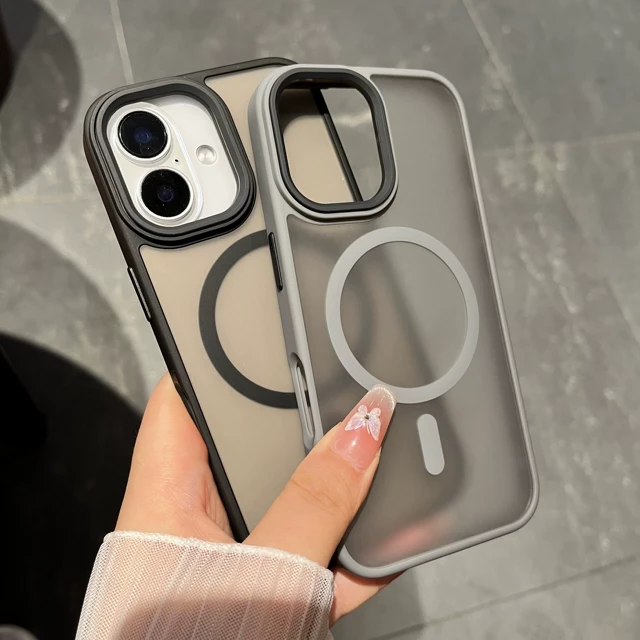 钛灰肤感磨砂磁吸适用iphone16promax手机壳苹果151413proMax简