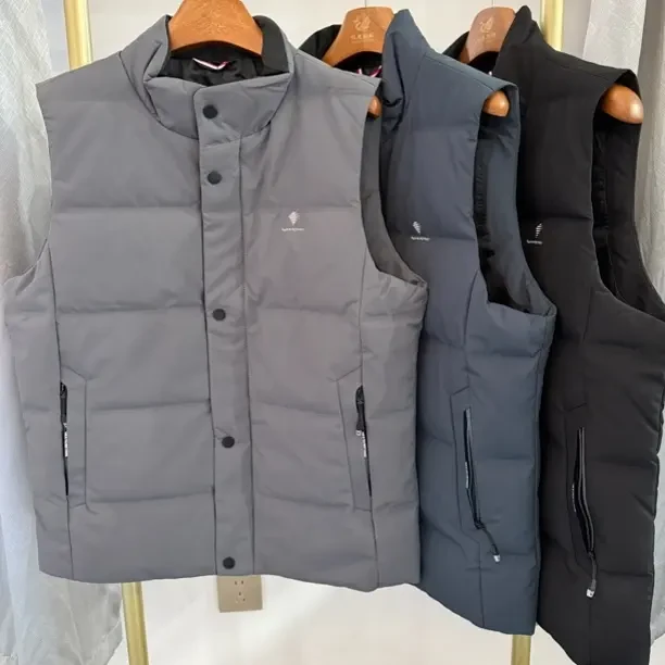 8228男士秋冬立领短款加厚羽绒马甲外穿保暖时尚