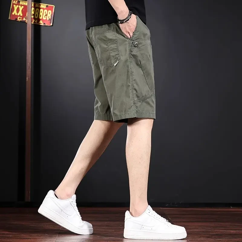 jeep吉普高端美式潮牌工装短裤男士中裤夏季薄款直筒休闲五分裤子