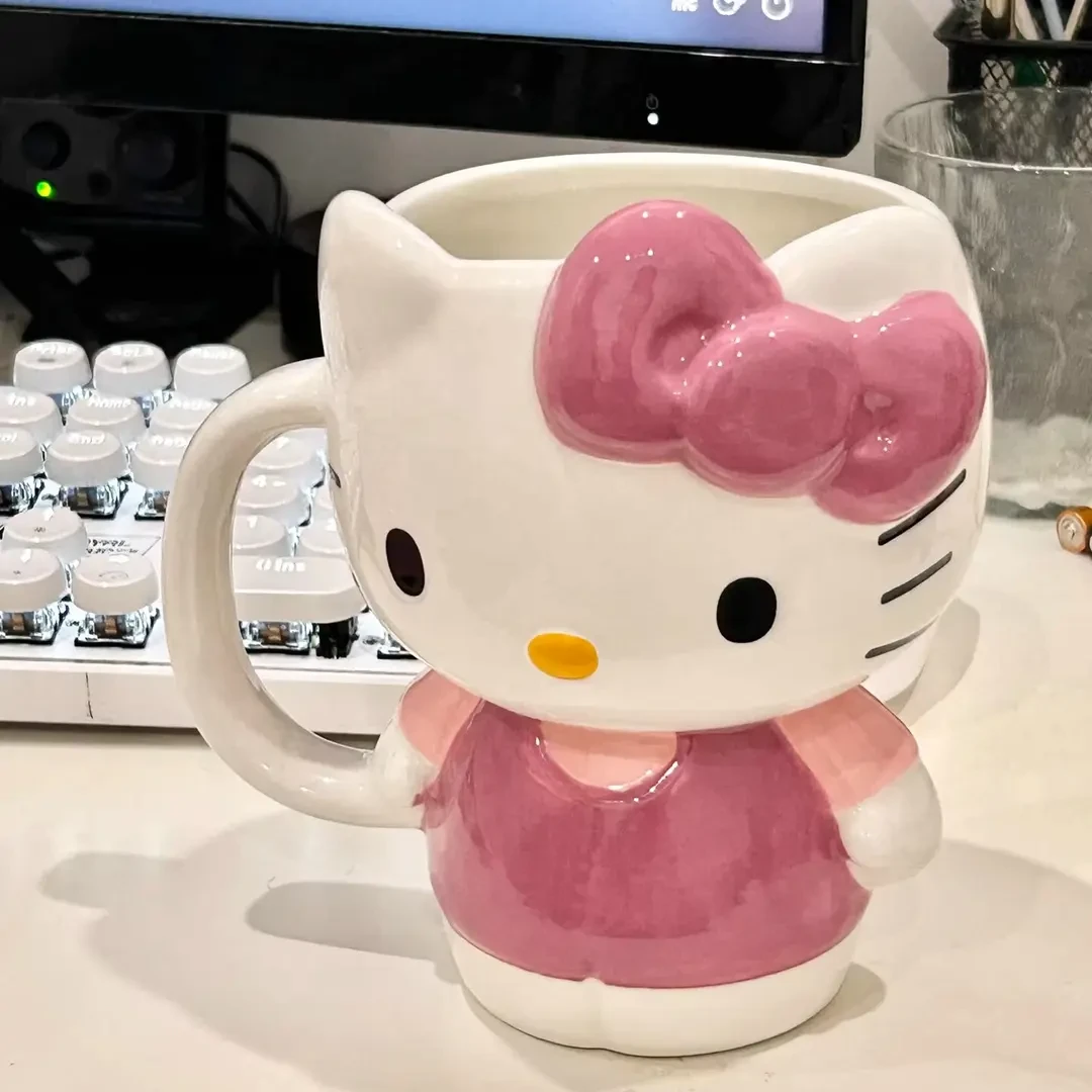 hellokitty杯子女生高颜值马克杯凯蒂猫可爱大容量办公室水杯R177