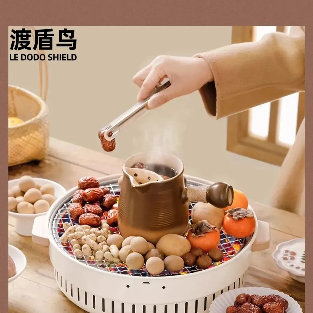 围炉煮茶电碳两用烤火炉套装家用室内户外烧烤炉