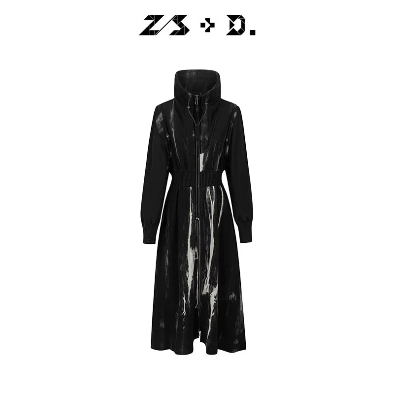 Z/S+D泼墨艺术高领连衣裙正反两穿卫衣外套 761G566Z