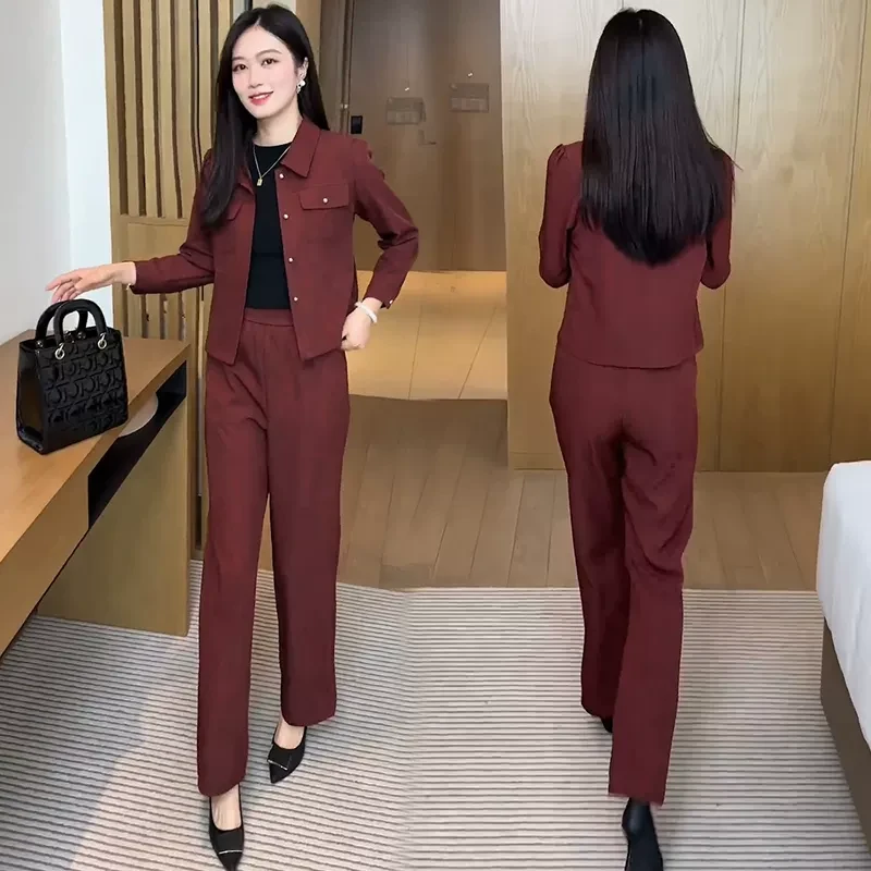 爆款今年流行的套装女2025春装新款开春穿搭西装小外套裤子两件套