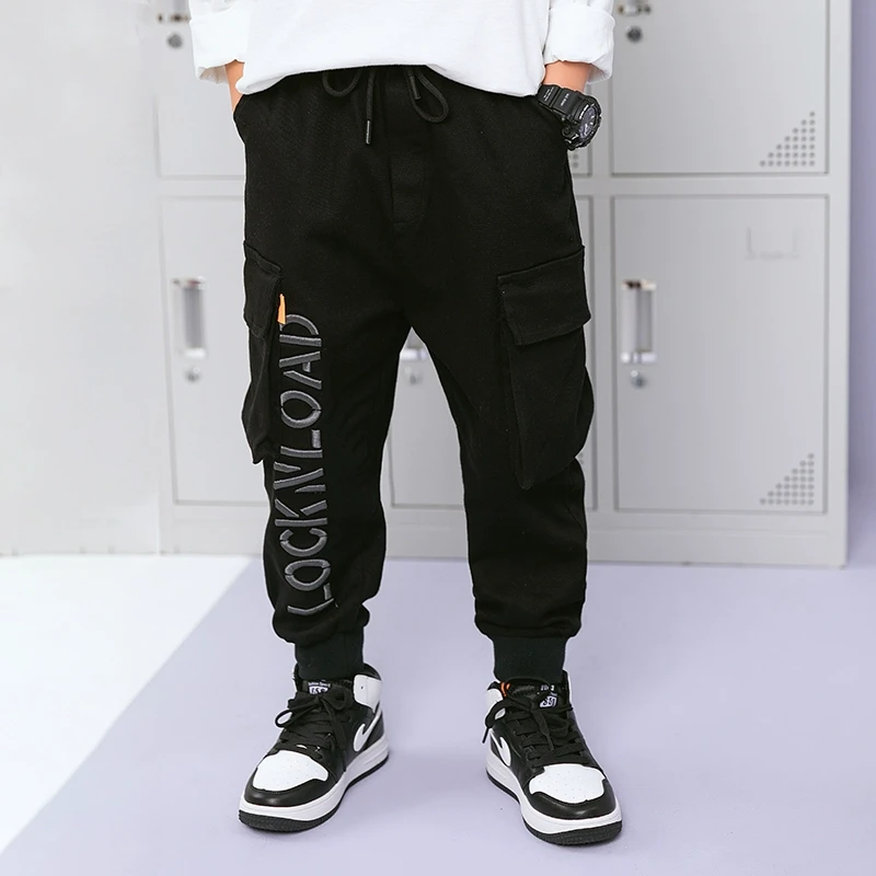 米西果男童工装裤儿童休闲裤春秋新款小男孩中大童秋季裤子长裤潮