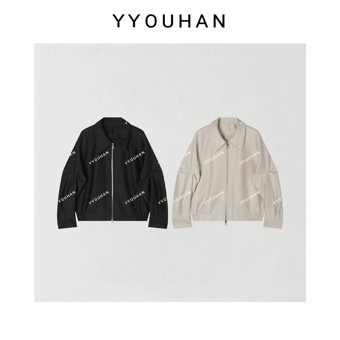 小静静一会 【双拉链外套】2025春款双拉链百搭翻领外套 2502C207