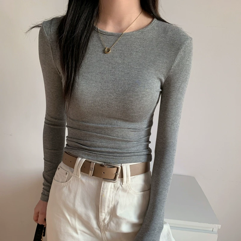 2025秋冬T恤秋冬打底衫女内搭设计感显身材修身长袖上衣高级感