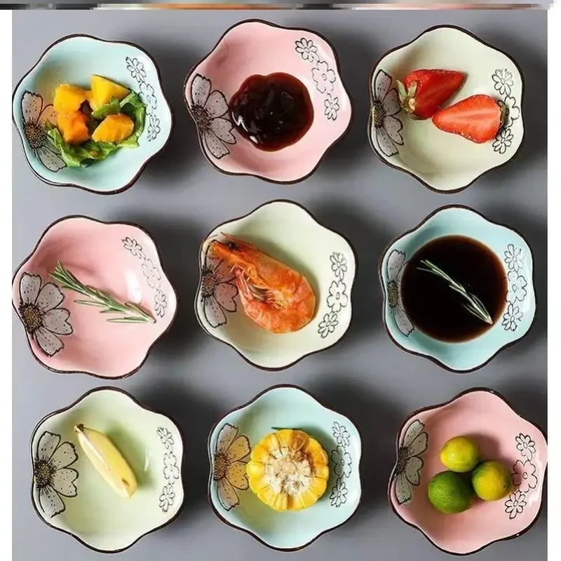 日式陶瓷蘸料调味碟酱油醋调料碟家用小吃碟点心小碟子创意吐骨碟