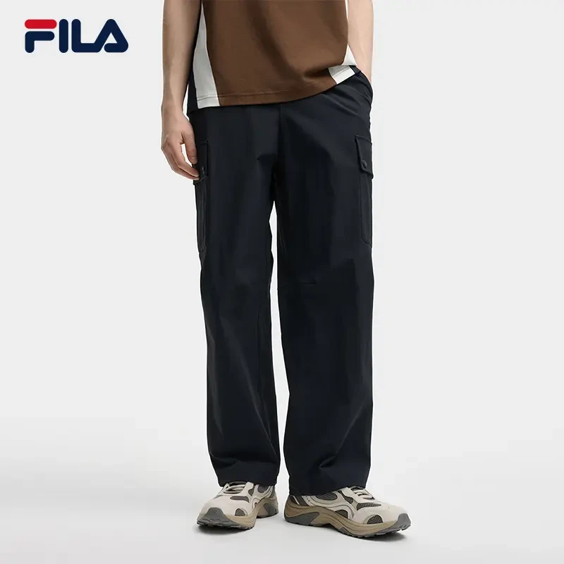 Fila/斐乐男士【易烊千玺同款】夏季新户外运动梭织长裤F11M539801F