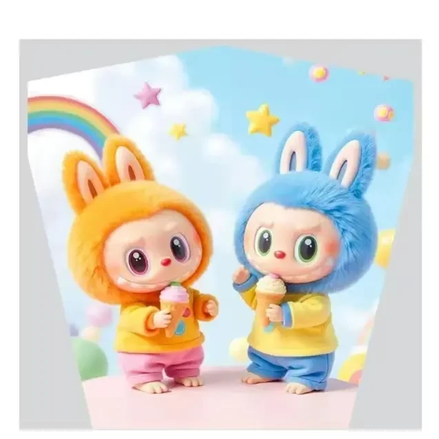 卡通方片鱼竿风筝伸缩按压马卡龙鱼竿风筝