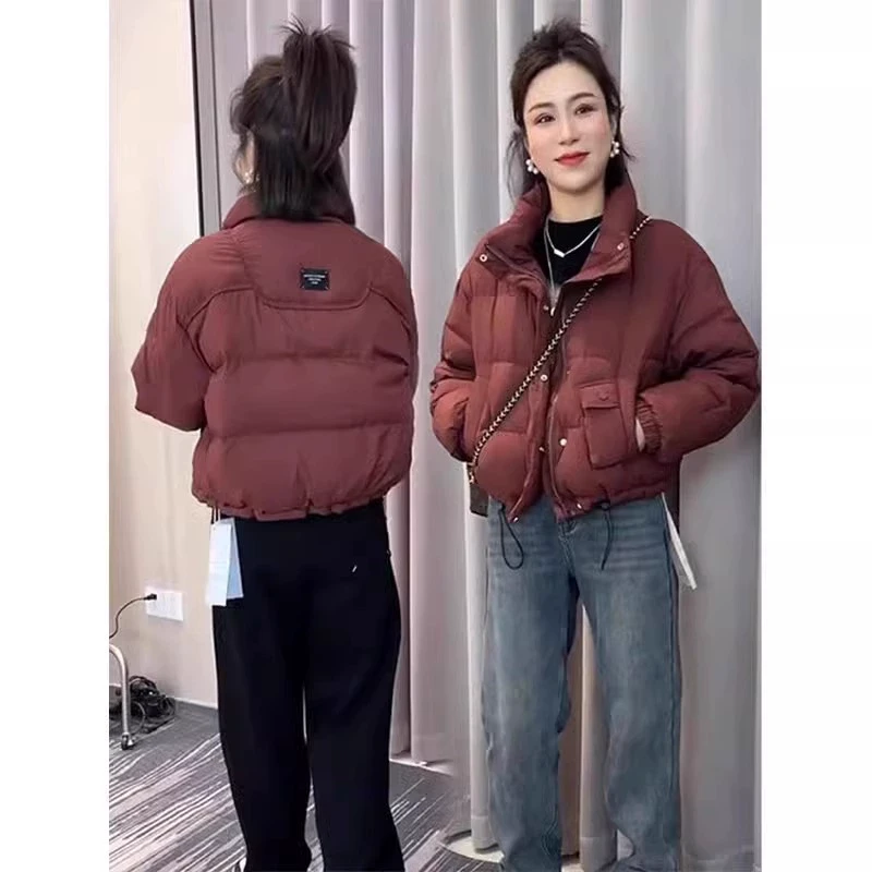 欧货复古短款加厚棉服棉衣外套女冬季2025新款今年流行时尚面包服