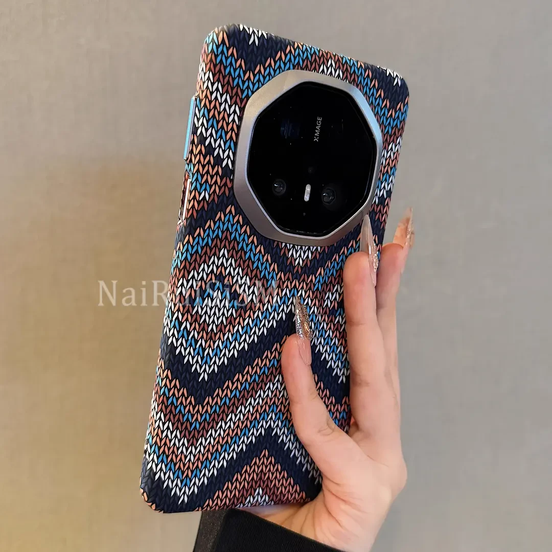 适用华为mate70rs非凡大师手机壳超薄凯夫拉纹mate60rs碳钎维纹70