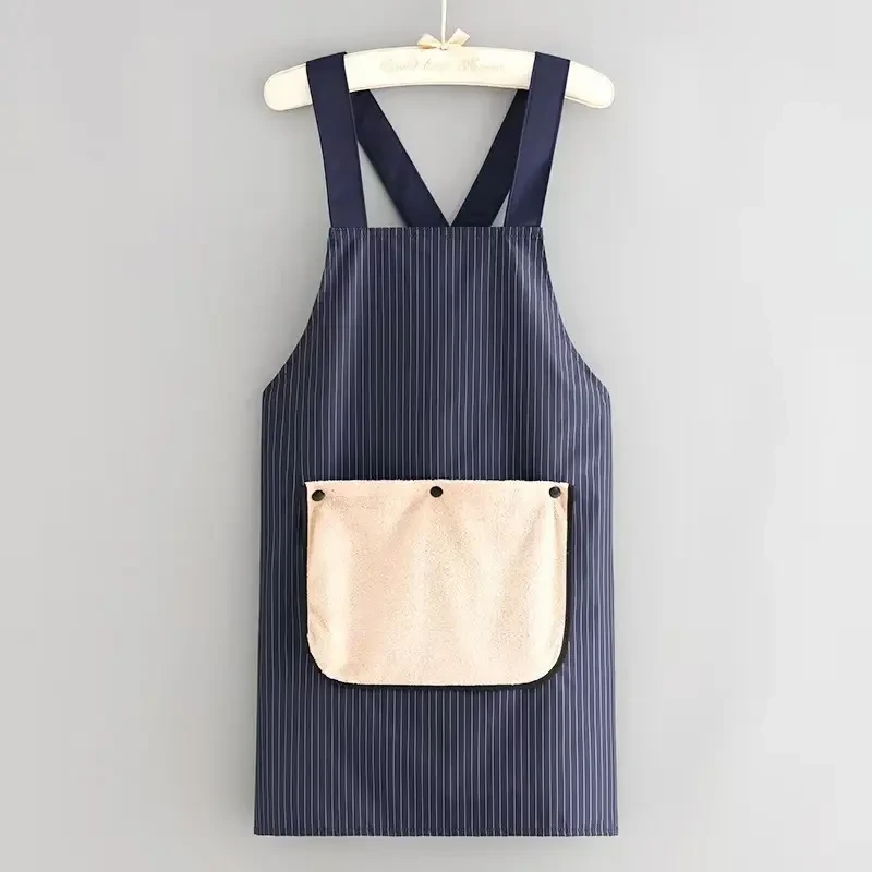 可擦手兜围裙厨房家用新款防脏高级感女做饭围裙厨房防水做饭围裙