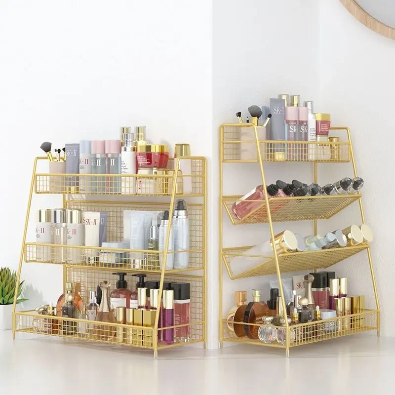 化妆品架子收纳盒梳妆台护肤品卫生间桌面多层收纳整理神器E796