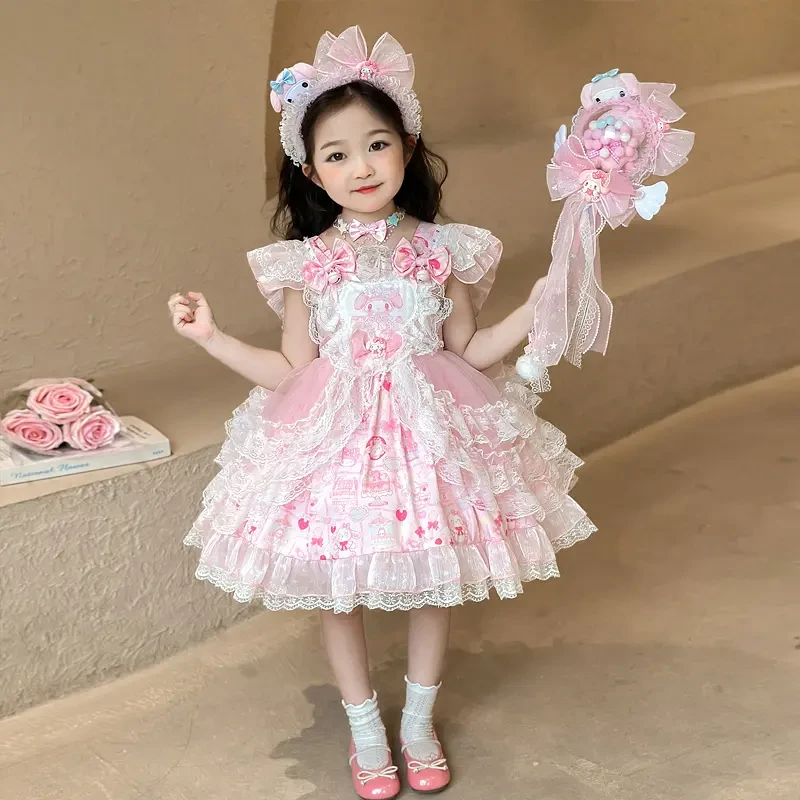 洛丽塔公主裙女小童连衣裙夏款2025新款美乐蒂裙高端生日礼服蓬蓬