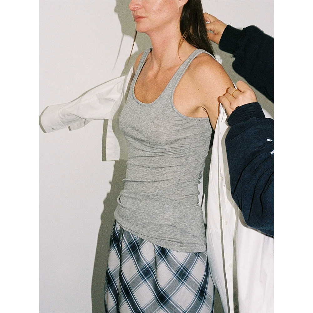 RandomPiece25春新品 天丝羊毛 U领修身亲肤透气背心可单穿或叠穿