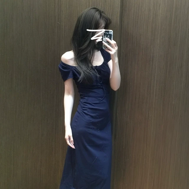 法式修身显瘦收腰包臀连衣裙子女装春季2025新款设计感超好看长裙