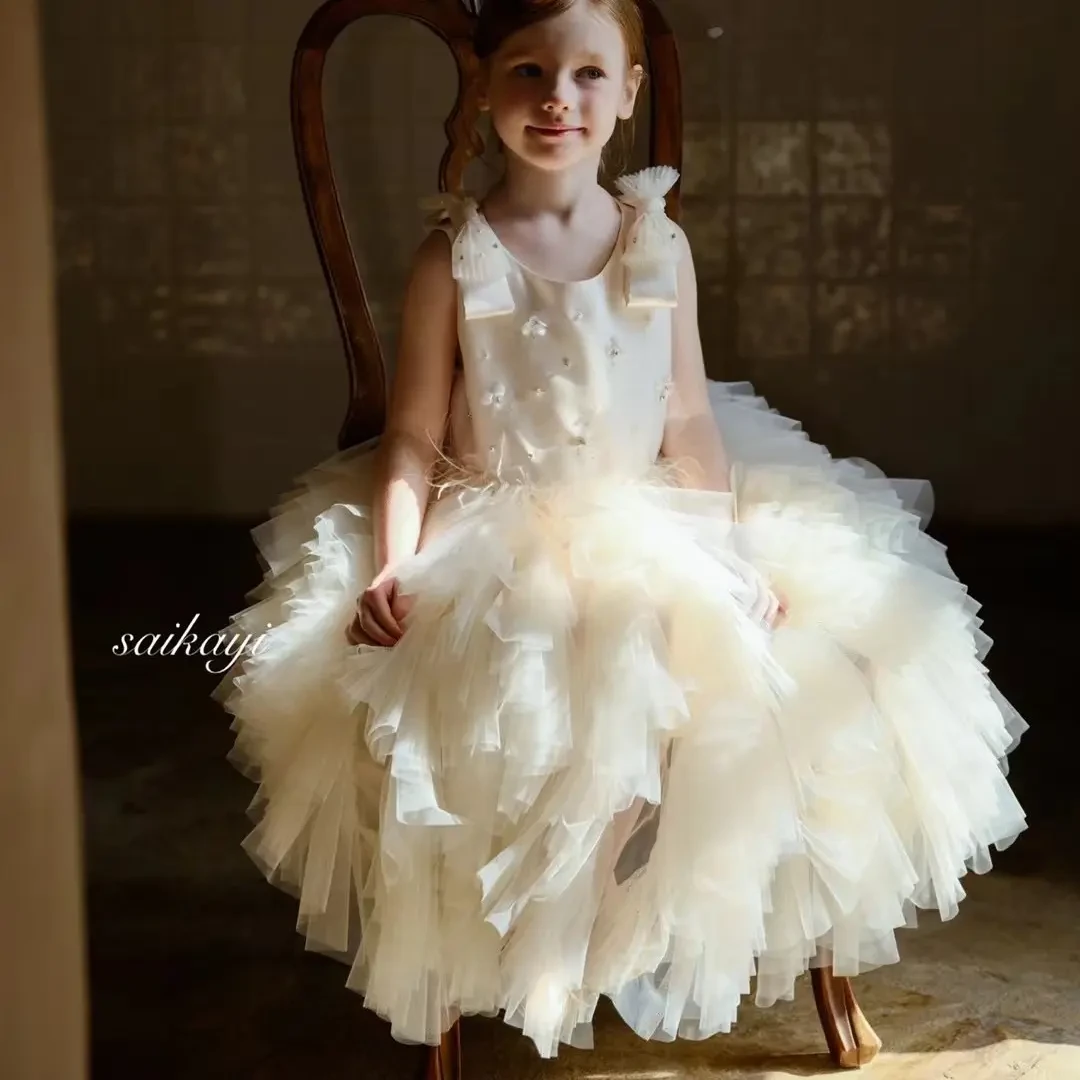 女童公主裙蓬蓬纱裙洋气生日礼服连衣裙花童蛋糕裙