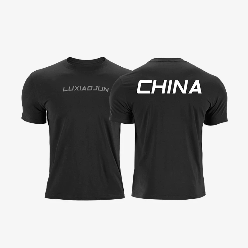 吕小军【CHINA】举重健身印花T恤运动男短袖体能训练服Luxiaojun