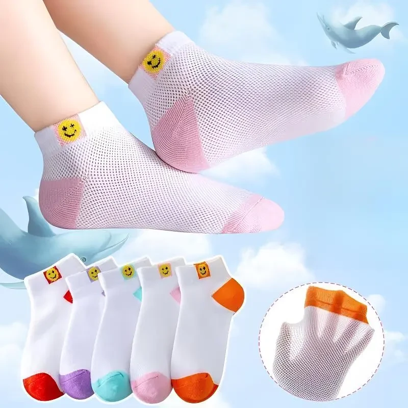 夏季浦款男女童浅口网眼袜中小学生透气短筒袜夏天袜子薄款春夏
