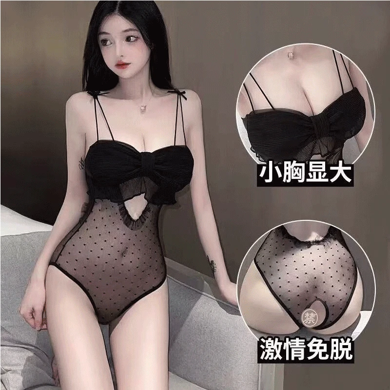 绯妃A/性感可爱纯欲镂空轻奢家居款睡衣睡裙Z69
