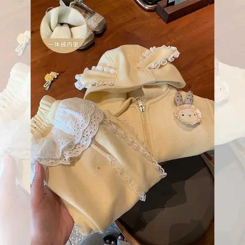 女童春秋套装2025新款套装小童女宝宝外套裤子两件套网红时髦爆款