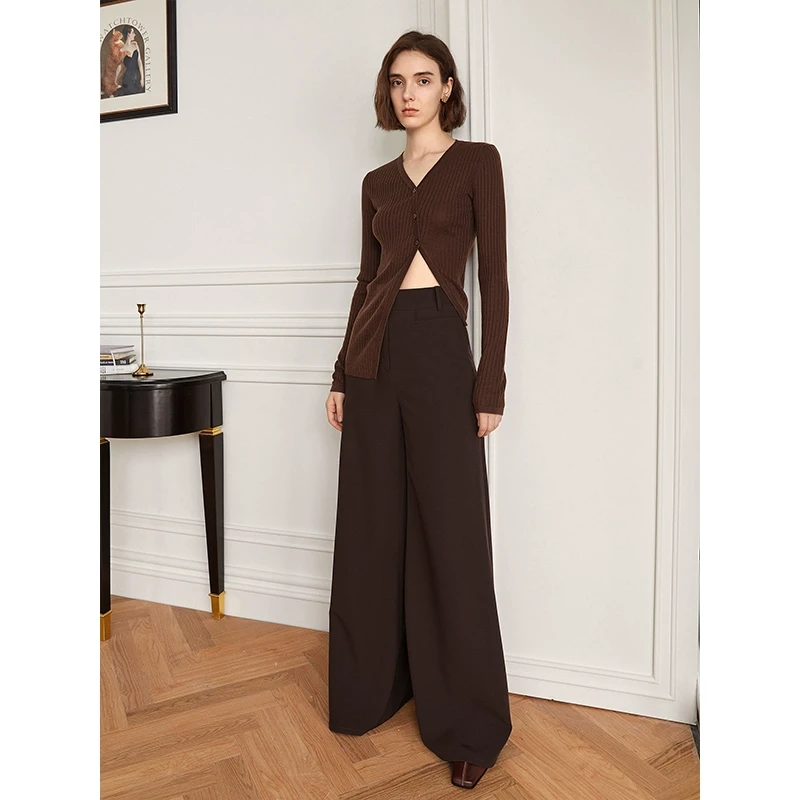 【楠哥专属】复古微喇西装阔腿休闲裤 23385