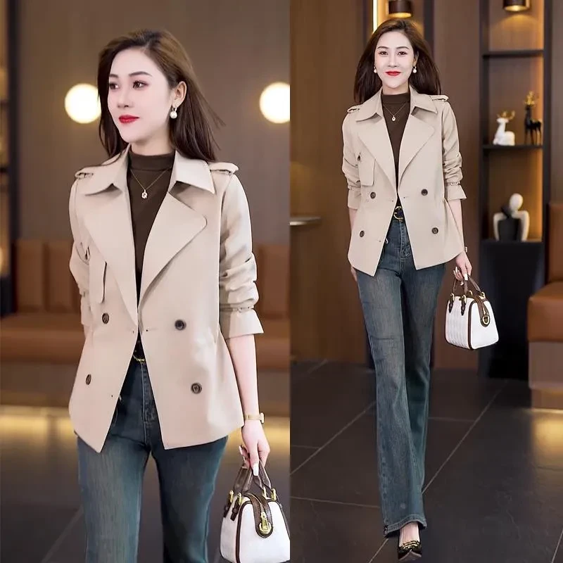 时尚短款风衣外套女春秋2023秋季新款洋气小个子穿搭气质显瘦上衣