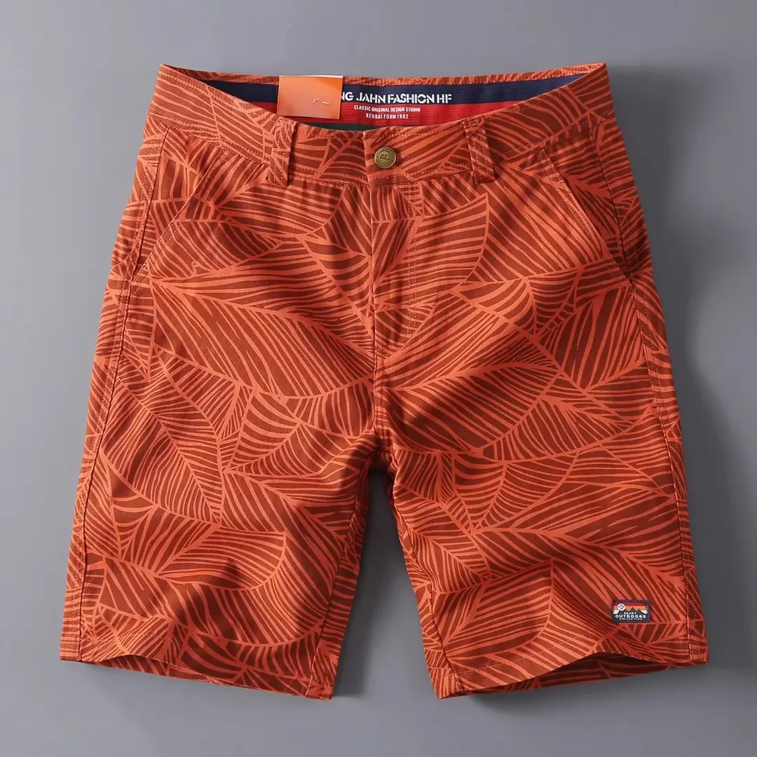 Cebrodz2025新款五分裤男夏季外穿修身纯棉中裤潮流条纹男士运动