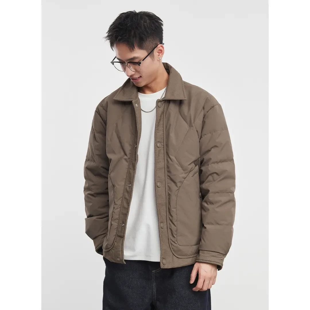 亦止『雅黄暖』新国标鸭绒保暖短款宽松百搭男士冬季羽绒服外套