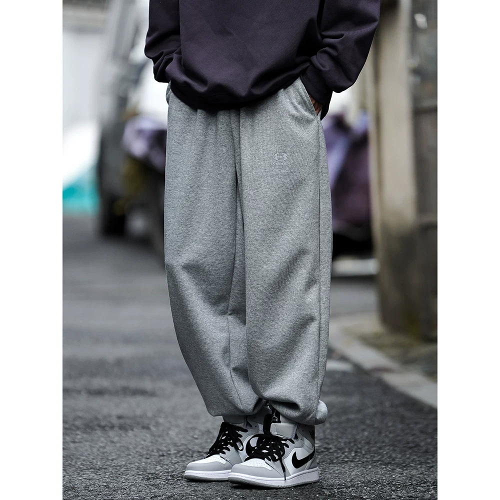 美式高街休闲长裤男春秋季直筒宽松裤子字母阔腿运动卫裤男收脚裤