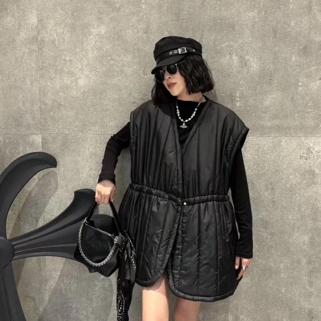 大码显瘦宽松型常规款纯色马甲冬季无袖马夹2580