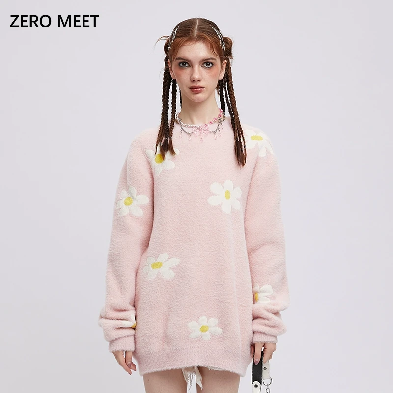 【李不了专属】zeromeet设计感小花花毛衣ZQ24S65004