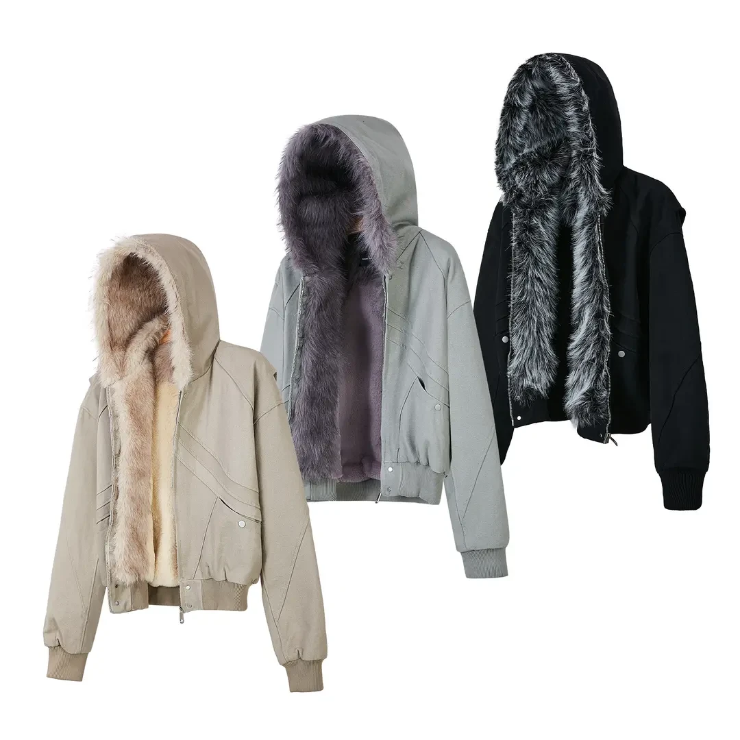 EME“鲨雕”16OZ 鲨鱼腮 剪裁 座山雕帆布软糯仿兔毛保暖廓夹克休闲