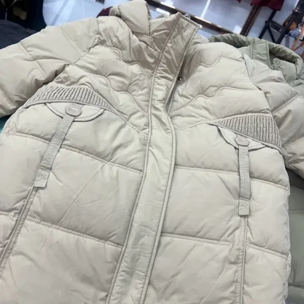 女款帽子可脱卸中长款棉衣