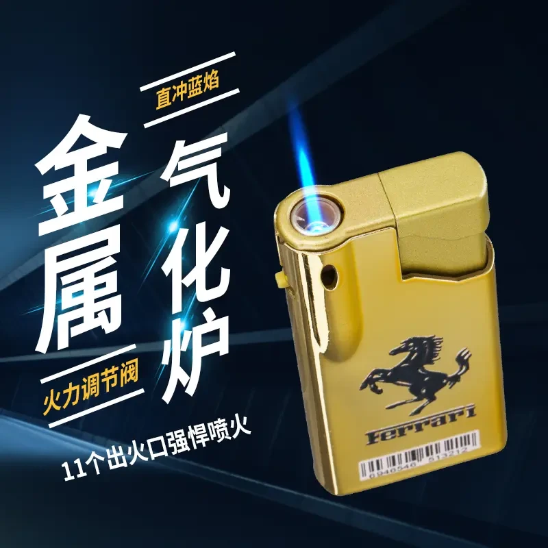 款新款土豪金直冲防风打火机金属耐用创意打火机