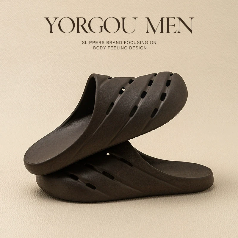 远港包头洞洞鞋男夏天室内家居防滑防臭沙滩海边凉拖鞋女外穿