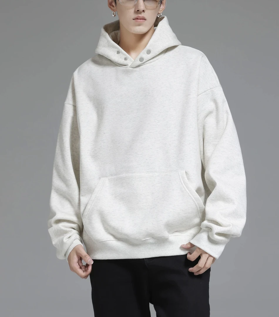 【双纽扣连帽卫衣】美式重磅420G男女连帽卫衣宽松百搭秋冬长袖加绒