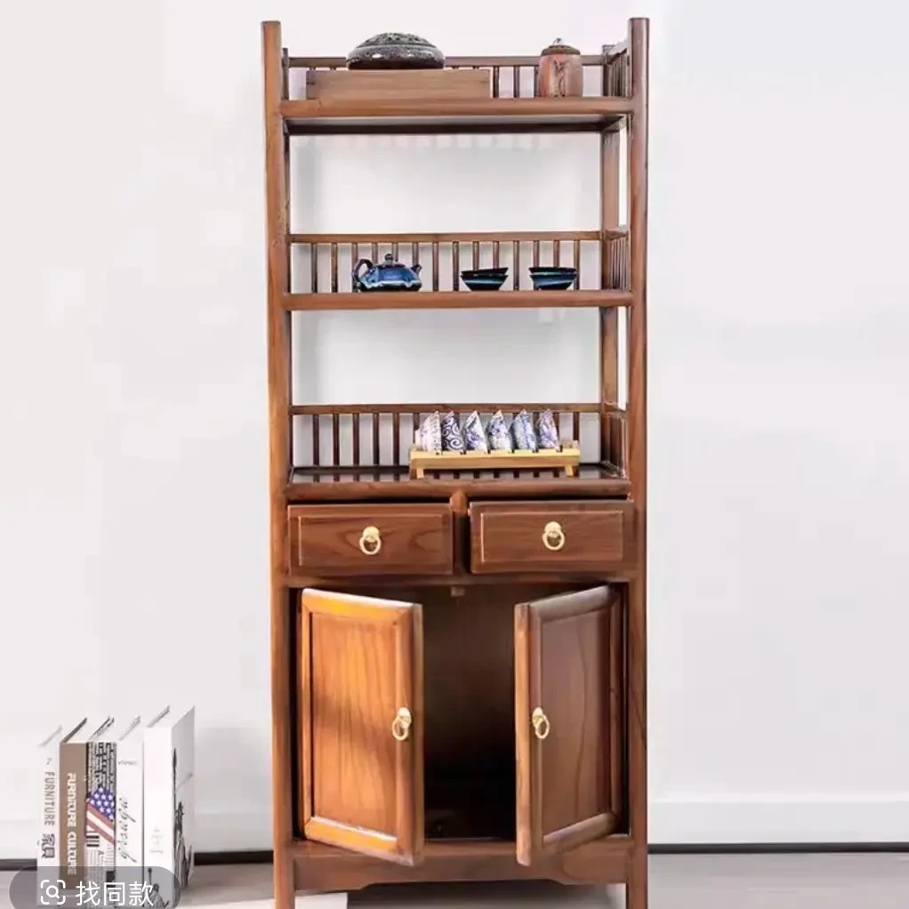 新中式榫卯榫卯结构餐桌家用书架置物架沙发餐边柜