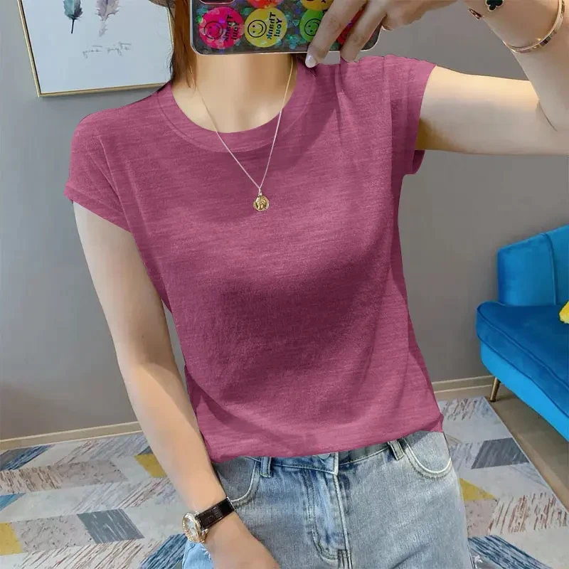 啄木鸟慵懒风大码短袖t恤女2025新款夏季百搭宽松显瘦韩版ins上衣