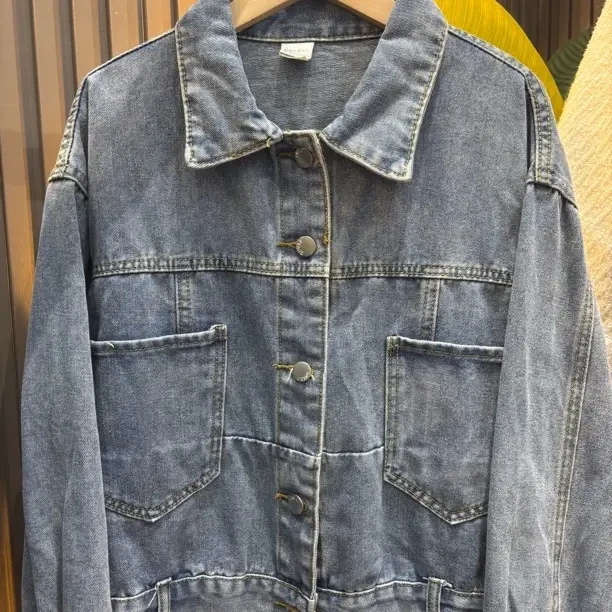 蓝色短款不对称韩版宽松复古港味小个子长袖牛仔外套女百搭夹克